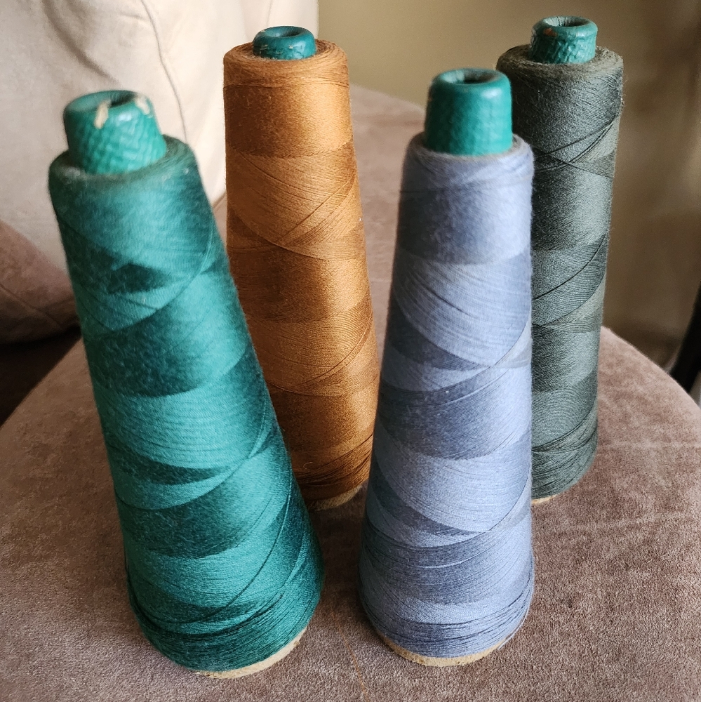 4 Rayon Thread Cones Vintage